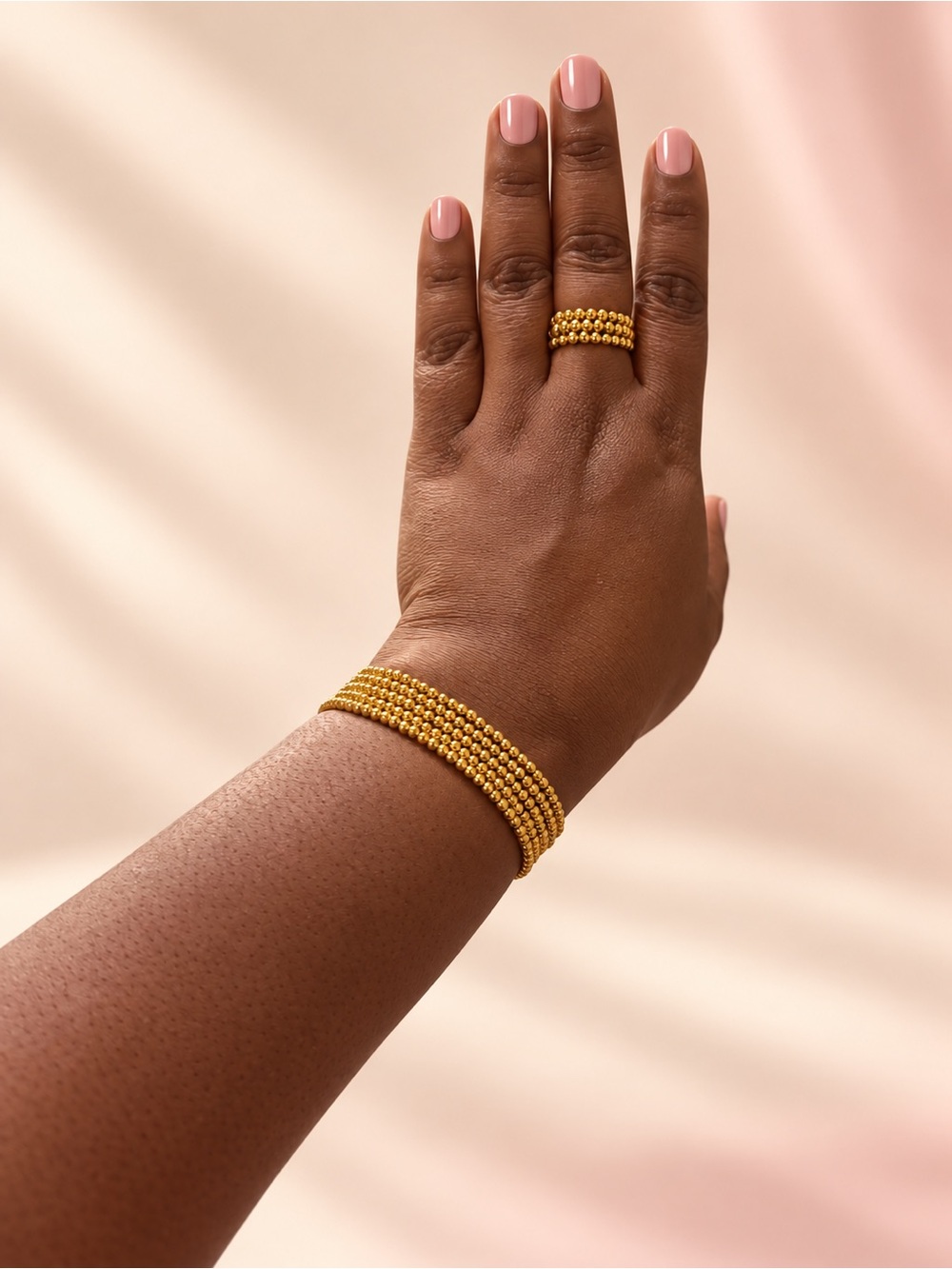 Classic Gold Beaded Bracelet - Women Jewelry
